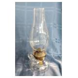 8 Panel Clear Glass Oil Lamp