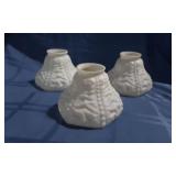 Trio of Opaque White Lamp Shades