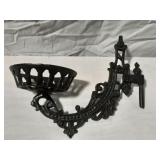Antique Cast Iron Wall Mount Lamp Holder