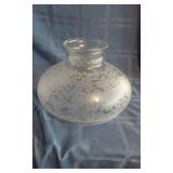 Satin Etched Glass Oil Lamp Shade