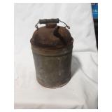 Vintage 1 Gallon Galvanized Can