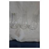 3 Antique Small embossed Chimneys