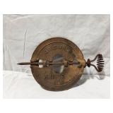 Vintage Griswold steel flue damper