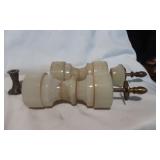 Carved alabaster Lamp pieces