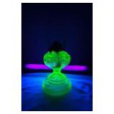 "Giant" Uranium Glass Oil Lamp