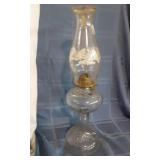 Antique Pedestal Oil Lamp