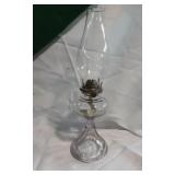 Vintage Amethyst Glass Oil Lamp