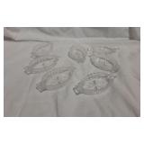 7 Vintage Clear glass Double cigarette Trays