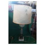 MCM Glass/Brass Table Lamp