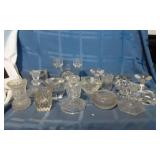 Assortment of Glass And Crystal Candle Holders