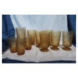 Anchor Hocking Lido Amber Glasses (10)