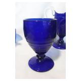 Assortment of Cobalt Blue Glassware