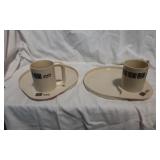 Pair of Vintage WCET-TV Tray and Mug