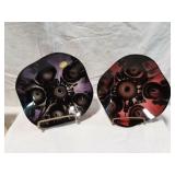 Funky Handpainted Art Glass Bowls