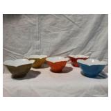 Vintage Lotus Flower Rice Bowl Set