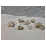 Assortment of Clear Quartz Clusters