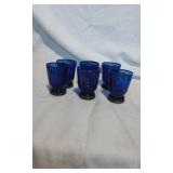 Vintage Cobalt Blue Shot Glasses