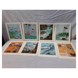 Collection of (8) Jim Woodend Prints
