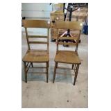 Pair of Vintage Wooden Chairs