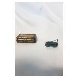 Vintage MetalMatchsafe and miniature Trolley car