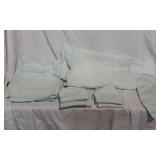 Vintage Sky Blue Tablecloth and Napkins Set