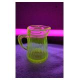Uranium Glass Syrup Pitcher