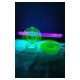 Set of 4 Vaseline Glass Saucers