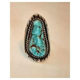 Navajo Sterling Ring with Turquoise Setting