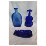Vintage Cobalt Glass Bottles