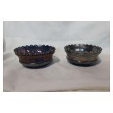 Northwood "Peacock/Fountain" Amethyst Glass Bowl