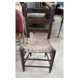 Vintage Wooden Chair Woven Seat.