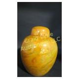 Orange Lustre vase - large bulbous vase