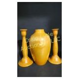 Weller Luster vase & candlesticks