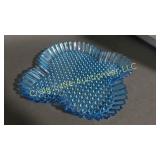 Hobnail plate - turquoise blue