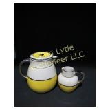 Fraunfleter art deco teapot & creamer