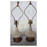 2 vintage vase lamps-possible weller vases