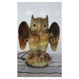 Kron Texan Pottery Owl TV Lamp Nightlight