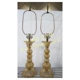 Large glass lamps with gold flake - Pos. murano