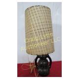 vintage black plaid desk lamp