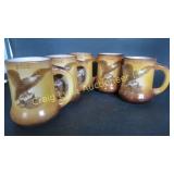 5 mugs  - marked FOR with american eagle