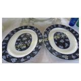 2 Hand painted serving platters 1879