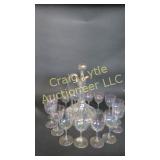 iridescent decanter & wine glass set