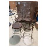 Wrought Iron Ice Cream Chairs (4)
