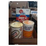 Vintage paper oil cans ,GulfPride Oil Cans, Full