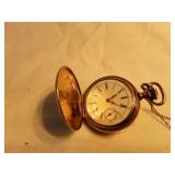 Antique Pocket Watch with 10k Gold Fob