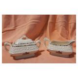 Crown Ducal, Creamer and Sugar Set.