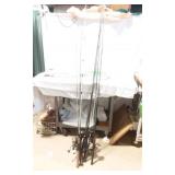 An Assortment of 10) Fishing Poles