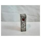 Vintage 800 Silver Lipstick Holder with Mirror