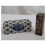 Vintage 800 Silver Lipstick Holder with Mirror