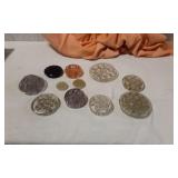 Lot of Vintage Glass Flower Frog